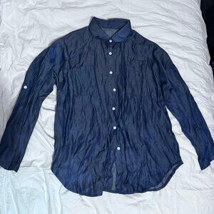 Blue Button-Up Shirt